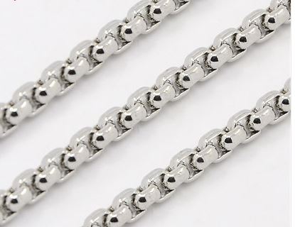 โซ่สแตนเลส แบบห่วง ขนาด 3.5x3.5mm ม้วนยาว 10 เมตร