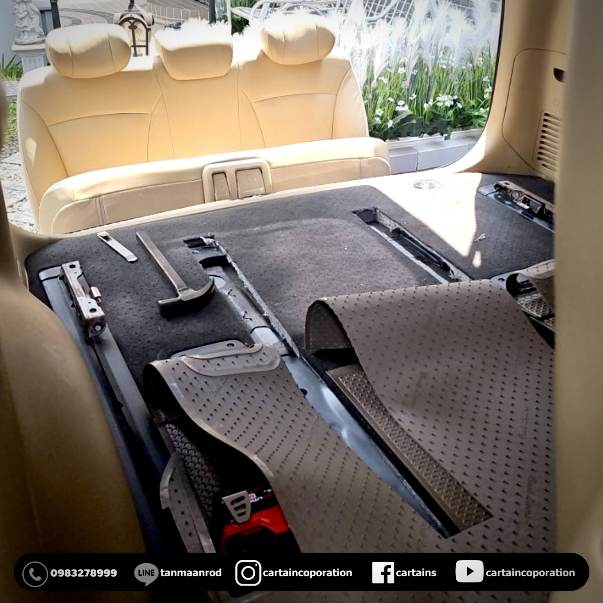 ต่อรางหน้าและหลัง h1 ติดป้อมใส่เบาะแถว3