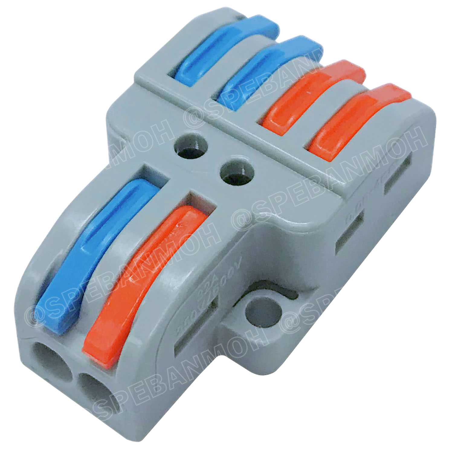 [ 1 ชิ้น ] LT-422 ตัวแยกสาย 2 ช่อง 2ชุด เข้า 2 ออก 4 32A 450V เทอร์มินอลต่อสายไฟ Terminal LT Series ตัวแยกสายแบบถอดได้ Wire connector terminal ขั้วต่อสายไฟ เทอร์มินอลเชื่อมต่อสายไฟ LT ตัวแยกสายแบบหนีบ Cable splitter เต๋าต่อสายไฟ