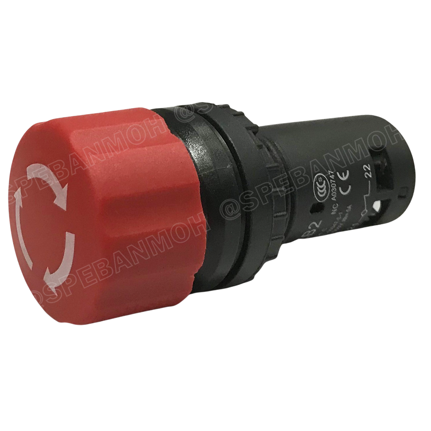 [ 1 ชิ้น ] EB2F-11ZS-30R สวิทช์ฉุกเฉิน EB2F 11ZS 30R 22มิล สวิท EB2F บิดล็อค แบบล็อคค้าง บิดล็อค Emergency Stop Mushroom Push Button Switch สวิท ปิด เปิด ON-OFF 1NO 1NC กดปิด บิดเปิด หัวเห็ดแดง สวิทช์ฉุกเฉินแดง สวทิช์หยุดเครื่อง สวิท Stop สวิตกดหยุด สวิตช