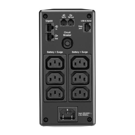 APC Back UPS Pro BR 650VA 6 Outlets AVR LCD Interface เครื่องสำรองไฟ 390 Watts/ 650VA รุ่น BR650MI ประกัน 3 ปี