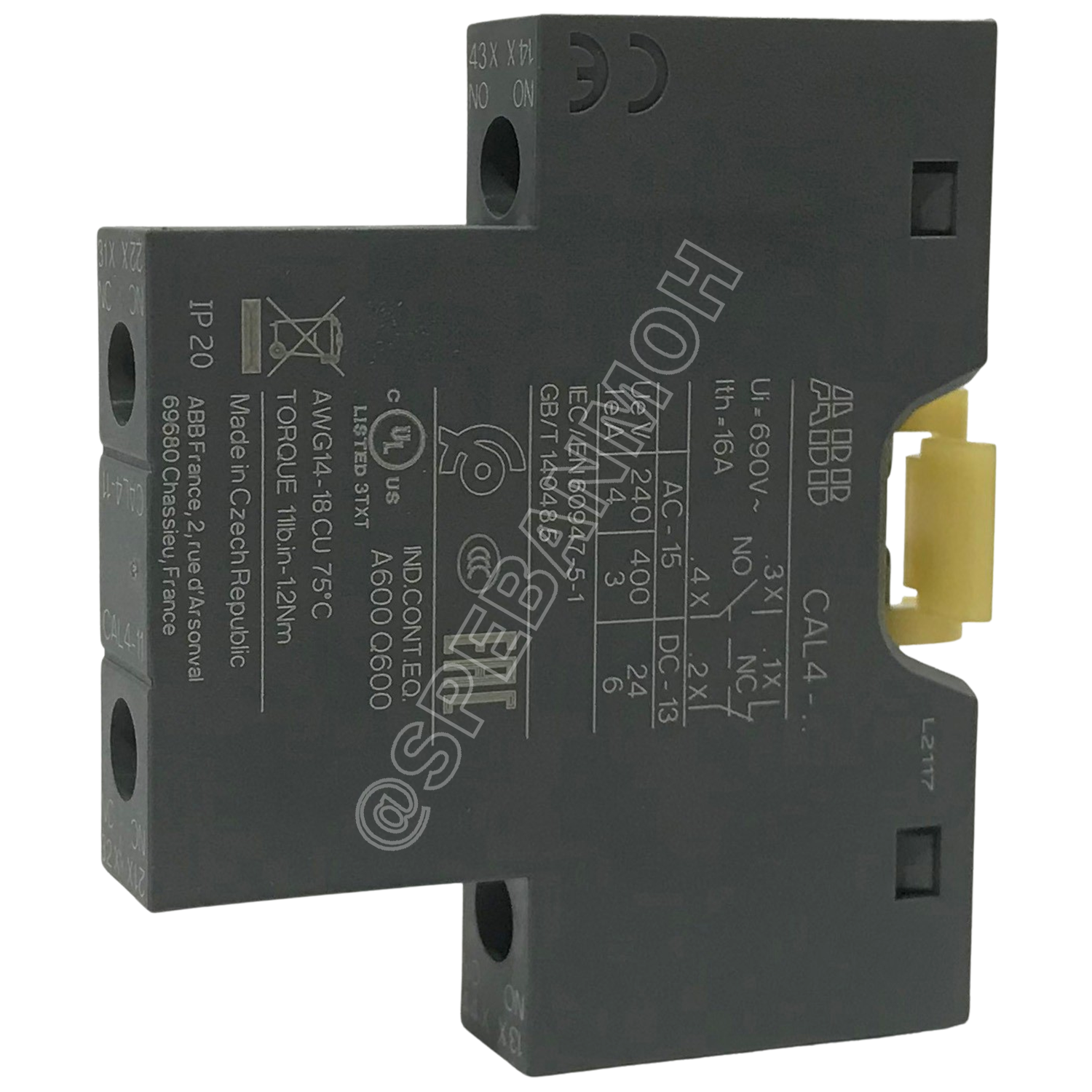 [ 1 ชิ้น ] CAL4-11 ABB Auxiliary contacts CAL4 1NO 1NC ติดตั้งด้านข้าง คอนแทคช่วย Auxiliary ABB Auxiliary contacts CA คอนแทคช่วย 1NO+1NC ติดด้านข้าง AF09 - AF96 NF