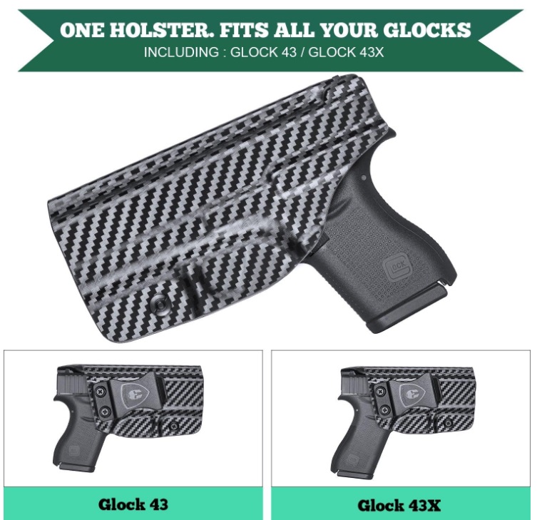 ซองพกใน IWB Holster for a Glock 43 43x Carbon Fiber Right Handed WARRIORLAND ส่งจากประเทศไทย