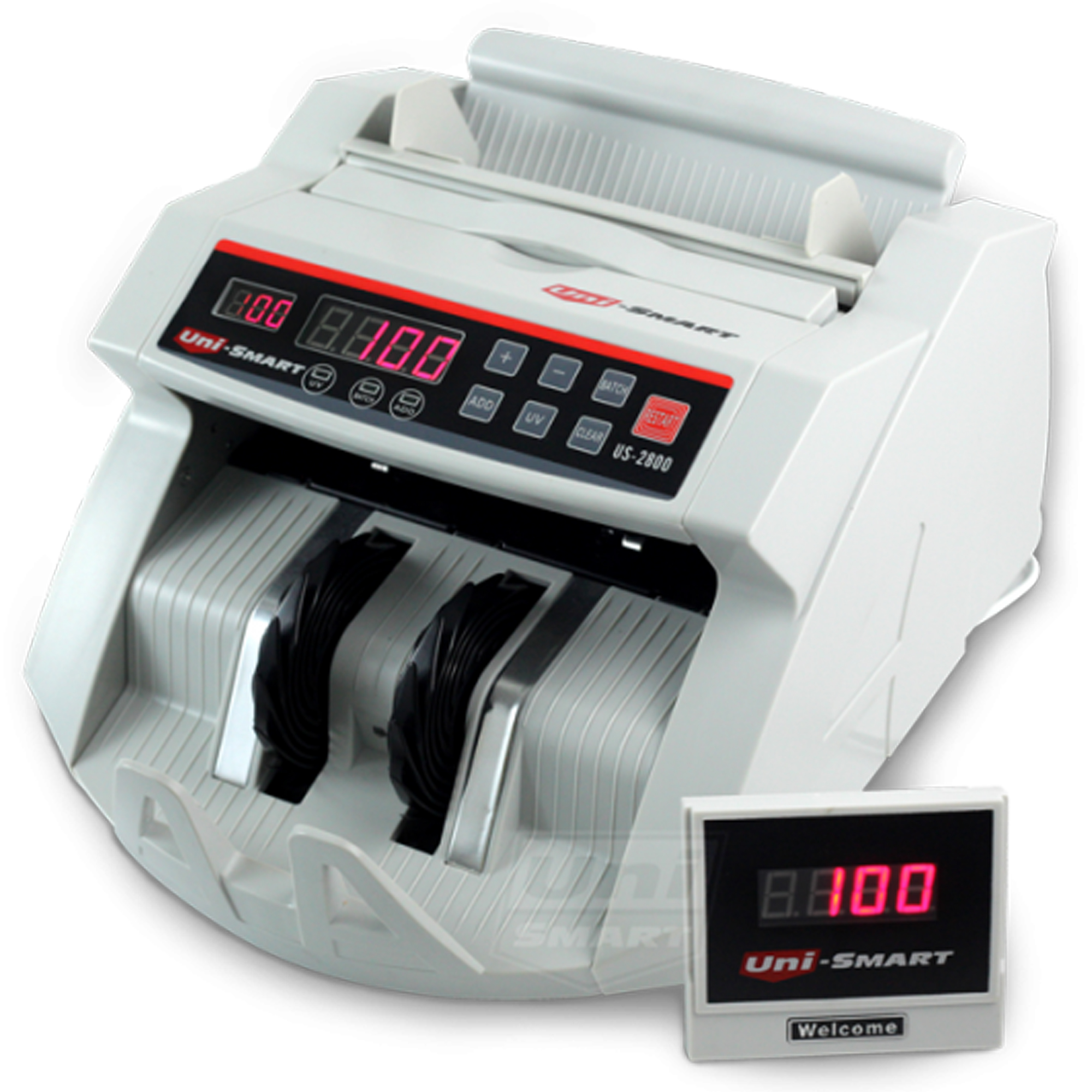 Uni-SMART เครื่องนับธนบัตร เครื่องนับเงิน เครื่องนับแบงค์ ตรวจธนบัตรปลอม US-2800