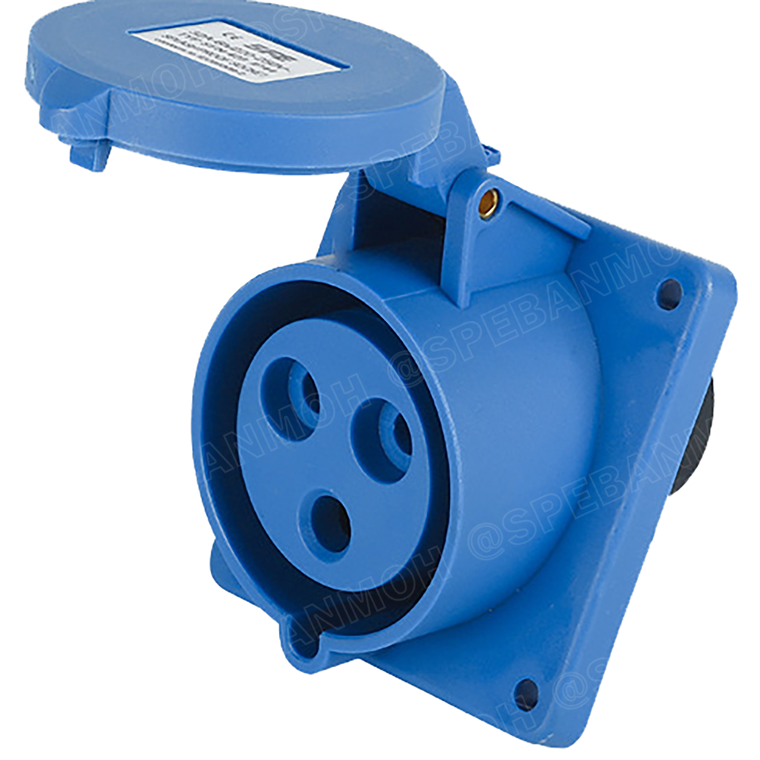 [ 1 ชิ้น ] SFN Power Plug IP44 ตัวเมียติดแท่น แบบเฉียง Female Rack Mount ปลั๊กอุตสาหกรรม ขนาดใหญ่ กระแสสูง High current Female Rack Mount ขั้วต่อไฟฟ้าขนาดใหญ่ คอนเน็คเตอร์กันฝุ่น ระดับIP44