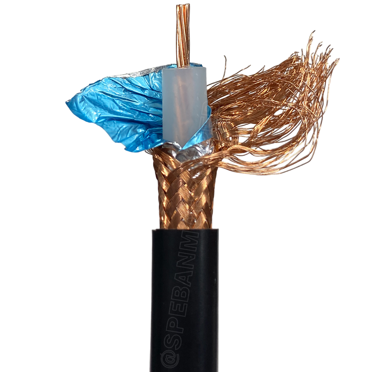 [ 1เมตร ] TSL-RG8 สาย Coaxial RG8 A/U 50 Ohm 14AWG ทีเอสแอล สายโคแอกเชียล สายสัญญาณวิทยุสื่อสาร ระยะไกล Coaxial Cable ทองแดงแท้ Copper Wire 50Ohm ชีลถัก อลูมิเนียมฟอยด์ กันสัญญาณรบกวนอย่างดี สำหรับต่อสัญญาณวิทยุสื่อสาร