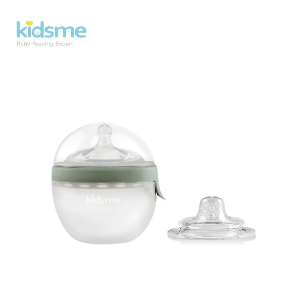 Kidsme 2-in-1 Silicone Oval Feeding Bottle 150 ml. ขวดนมซิลิโคนพร้อมจุกป้อนอาหาร