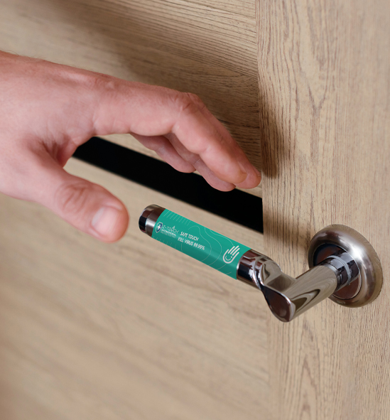 Z-Touch SZLH001 Door Lever Handle Antimicrobial Pad ซีทัสแผ่นฆ่าเชื้อโควิด-19