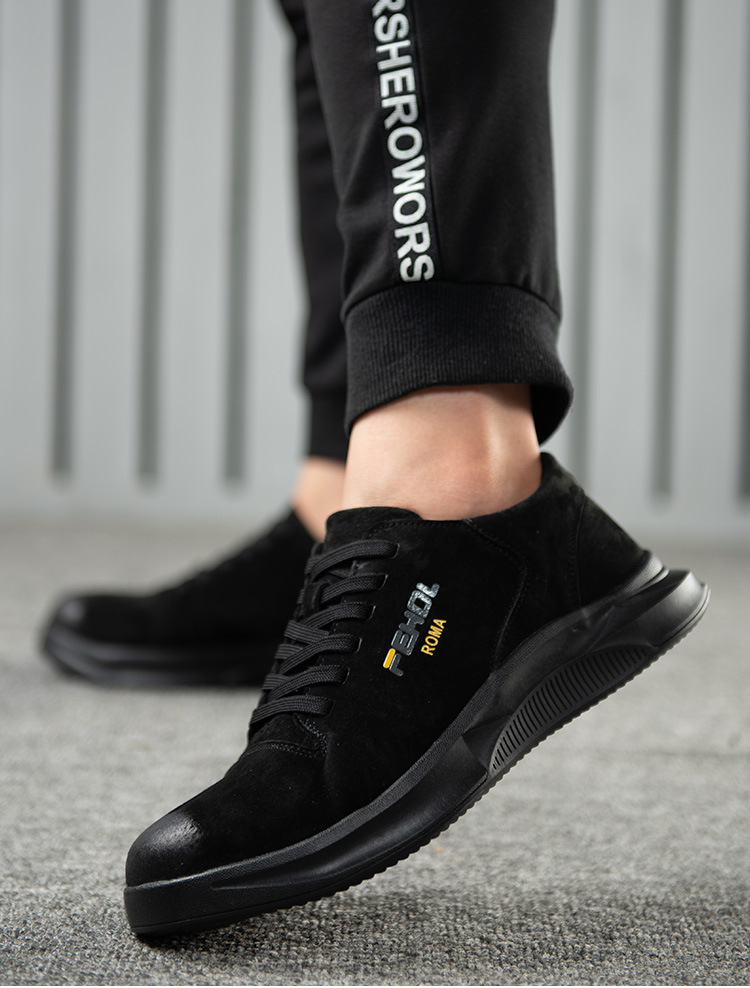 HOT STAR NO.8 รองเท้าเซฟตี้หนังแท้ หัวเหล็ก พื้นเสริมแผ่นเหล็ก พื้นยางกันลื่น