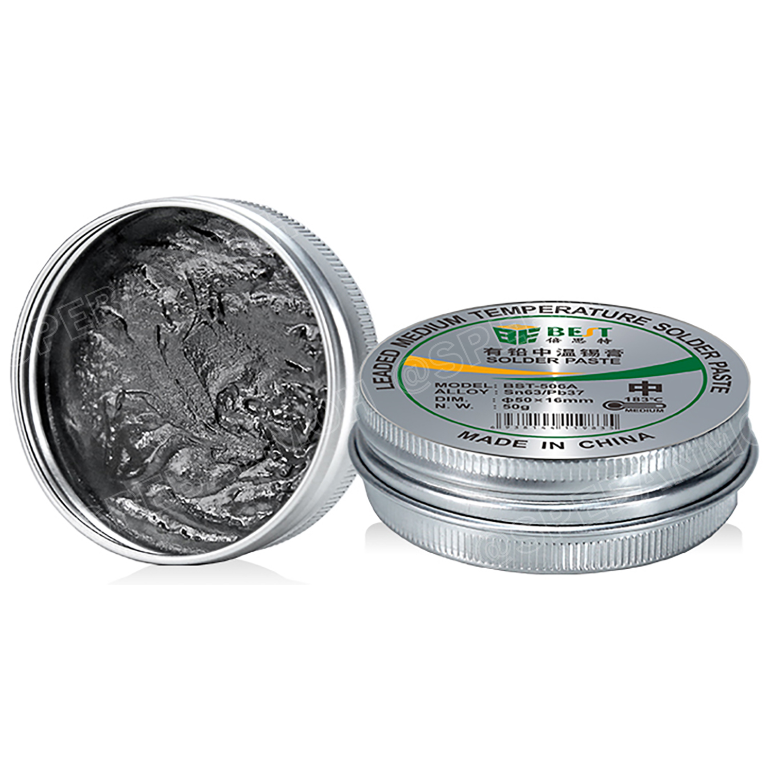BST-506A ตะกั่วเหลว Soldering Paste ตะกั่วบัดกรี ชนิดเหลว ตะกั่วเหลว 50g 183°C ดีบุก63/ตะกั่ว37 Sn63/Pb37 Soldering Paste Flux Solder Tin ตะกั่วบัดกรี มีฟลัคในตัว บัดกรี ซ่อมบอร์ดวงจร Soldering Lead Sn63/Pb37 ตะกั่วเหลว 183องศาเซลเซียส Leaded Medium Temp