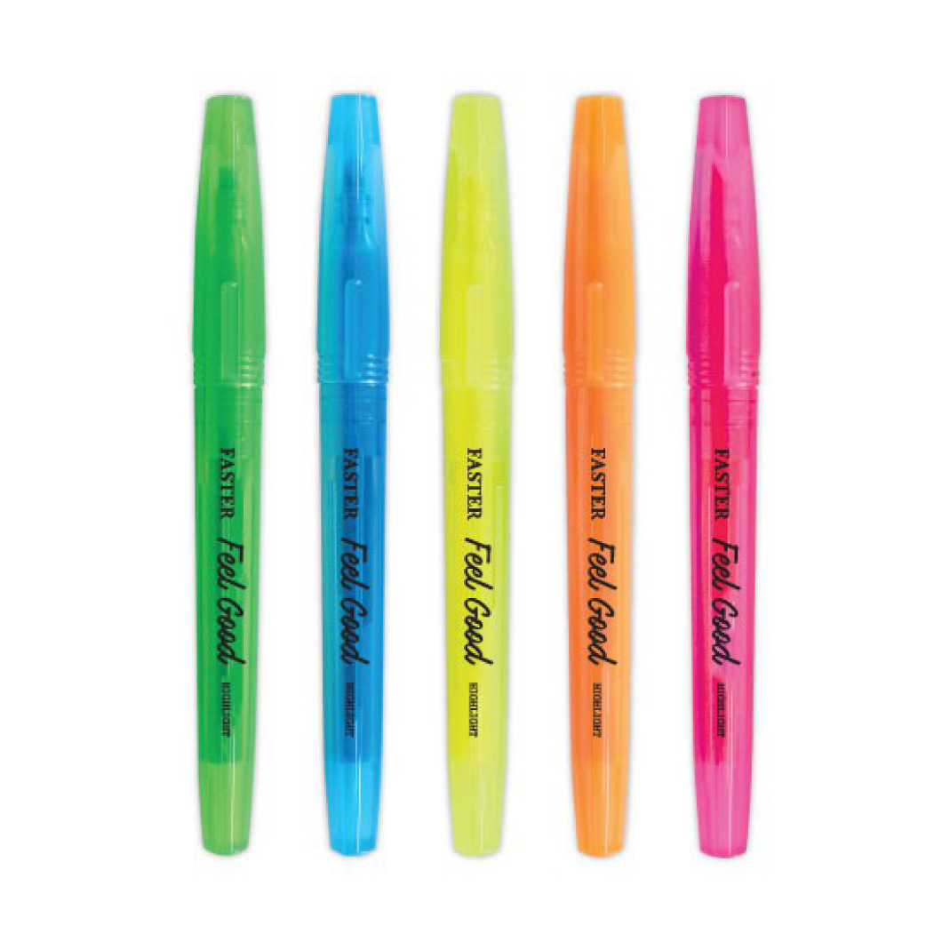 ปากกาเน้นข้อความ ไฮไลท์ Faster รุ่น Feel Good No. HT828 สีสะท้อนแสง