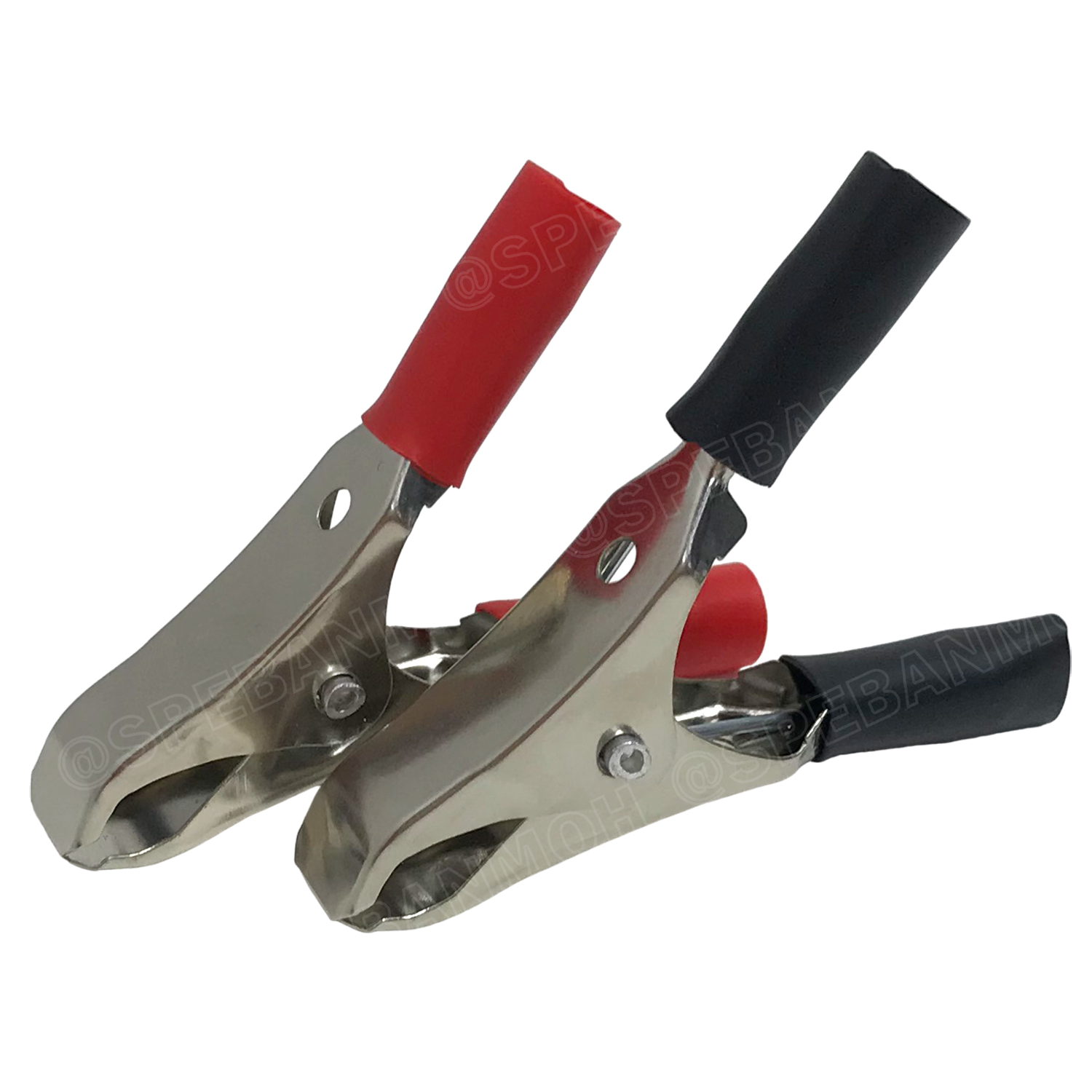 [ 5คู่ ] AL-004 ปากคีบเหล็ก ชุบสารกันสนิม ดำ-แดง ยาว 55mm อ้าได้ 13mm ปากคีบแบตเตอรี่ ดำแดง คีมคีบแบต ขนาดเล็ก 2นิ้ว Alligator Clip เข้าสายแบบบีบ ปากคีบจระเข้ ปากคีบแบตเตอรี่ ปากคีบขั้วแบต ปากคีบดำแดง คีมหนีบขั้วแบต