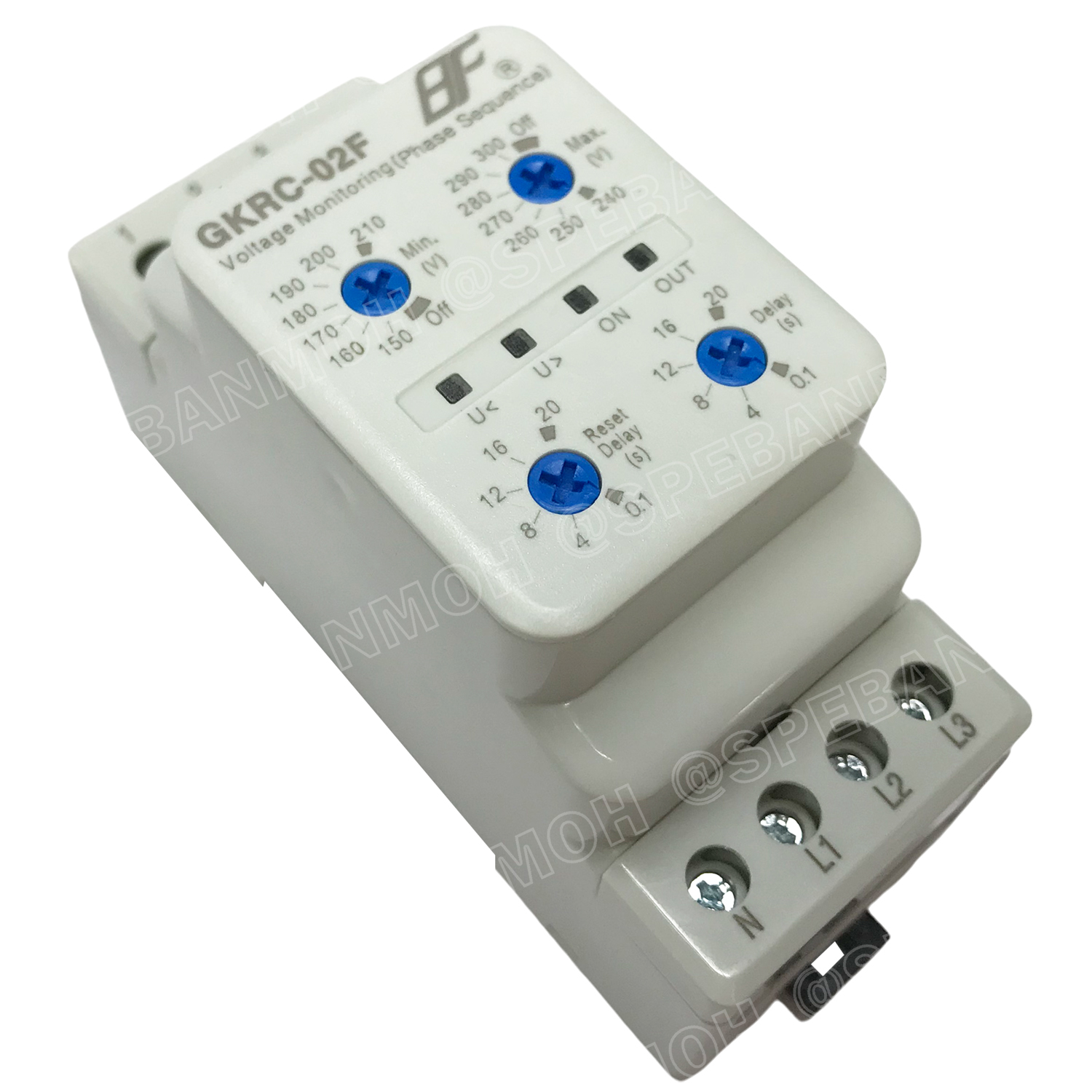 [ 1 ชิ้น ] GKRC-02F PHASE PROTECTION RELAY 3เฟส 4สาย 3P 4W 3Phase เฟสโปรเทคชั่นรีเลย์ อุปกรณ์ป้องกันแรงดันไฟตก Voltage Monitoring Relays Phase Protection อุปกรณ์ป้องกันแรงดันไฟตก ไฟเกิน 380VAC