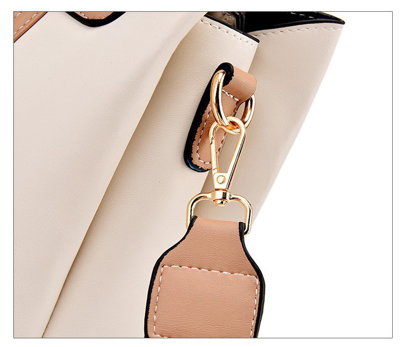 BAG-001 กระเป๋าถือแฟชั่นพร้อมสายสะพายสำหรับคุณผู้หญิง สีขาวออฟไวท์
