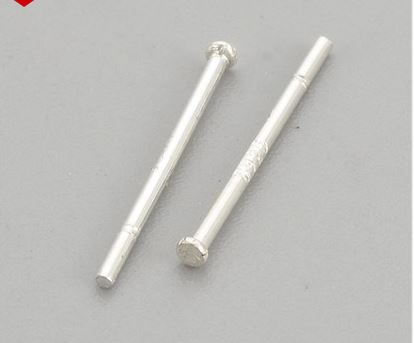 ก้านต่างหู เงินแท้ 925 สีเงิน ขนาด 12x0.7mm พิน 0.7 มม. แพ็ค 100 ชิ้น พรีออเดอร์