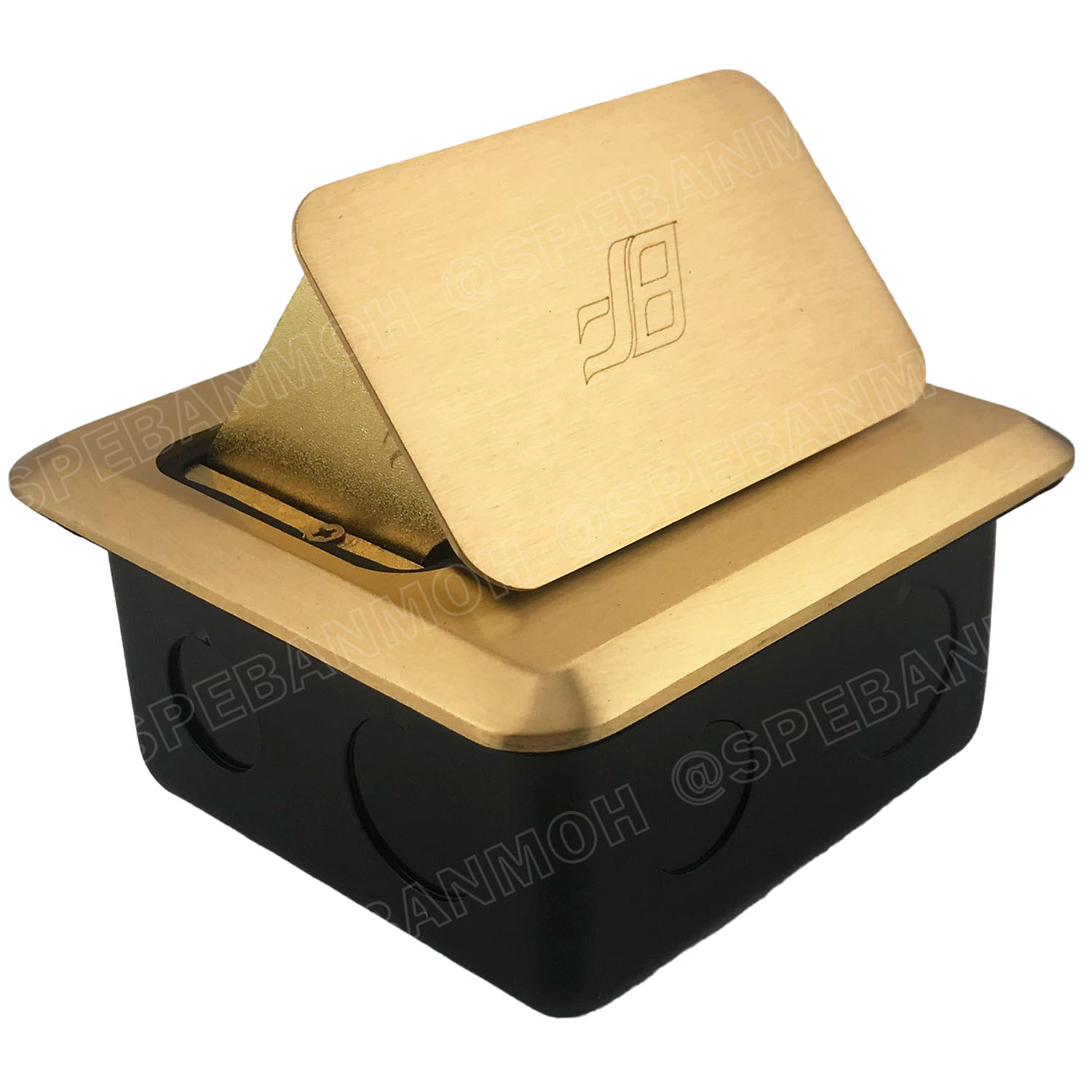 [ 1ชิ้น ] SF6120-Gold เต้ารับฝังพื้น AC Pop-up สีทอง Gold 10A 250VAC POP-UP Floor Outlet POPUP เต้ารับฝังพื้น 2 ช่อง ชุดเต้ารับฝังพื้น 3ขา 2ช่อง BF ชุดเต้ารับ เจาะพื้น เต้ารับฝังโต๊ะ TABLE SOCKETS เต้ารับแบบใช้เท้าเปิด