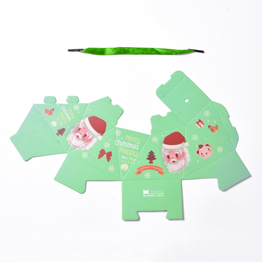 กล่องกระดาษใส่ของขวัญของชำร่วย คริสต์มาสปีใหม่ ขนาด 8.1x8.1x6.4cm 1 ชิ้น