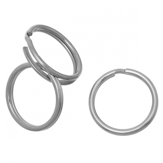 10 ชิ้น ห่วงกุญแจสแตนเลส 304 ขนาด 25x2.8mm ลวดกลม