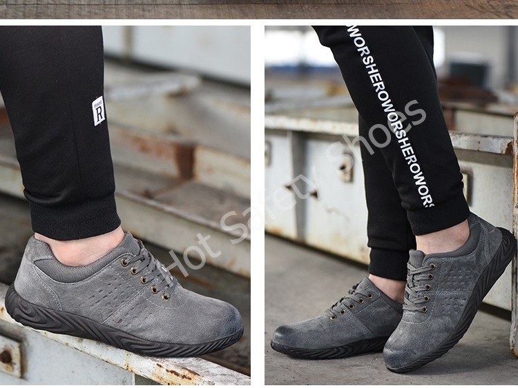 HOT STAR NO.10 รองเท้าเซฟตี้ รองเท้าหัวเหล็ก รองเท้านิรภัย รองเท้าเซฟตี้sport ดีไซส์สวย ทันสมัย ระบายอากาศดี พื้นยาง กันลื่น เหมาะชายและหญิง