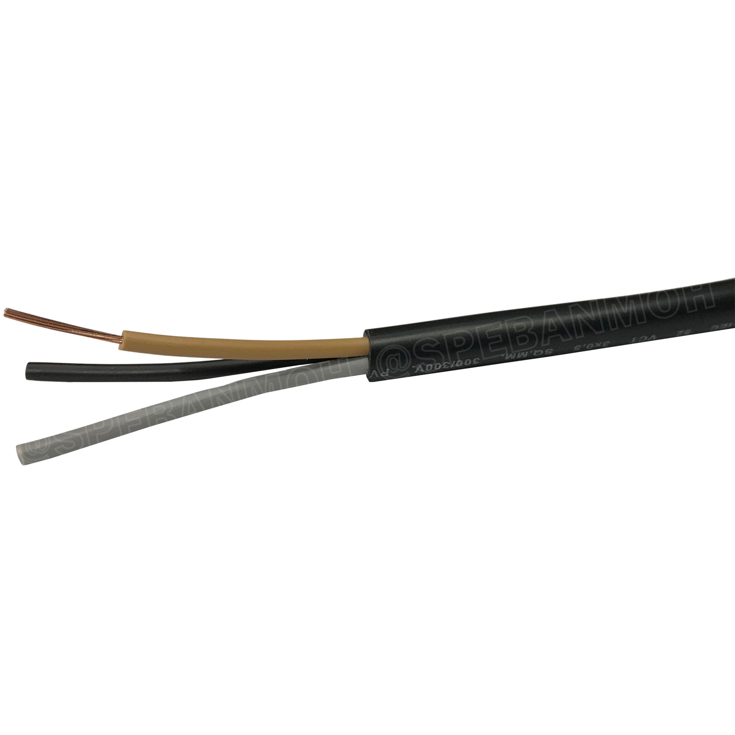 [ 3 เมตร ] VCT-3x0.5 สาย VCT 3C X 0.5 sq.mm สายอ่อน 3 คอร์ Size 0.5 sq.mm VCT AC Power Cable สายไฟ AC สายปลั๊ก IEC53 สายมาตรฐาน มอก. TIS 11-2553 3x0.5 สายไฟเอซี สายไฟบ้าน VCT Cable Flexible Cable สายไฟ ฉนวนPVC สายไฟอ่อน