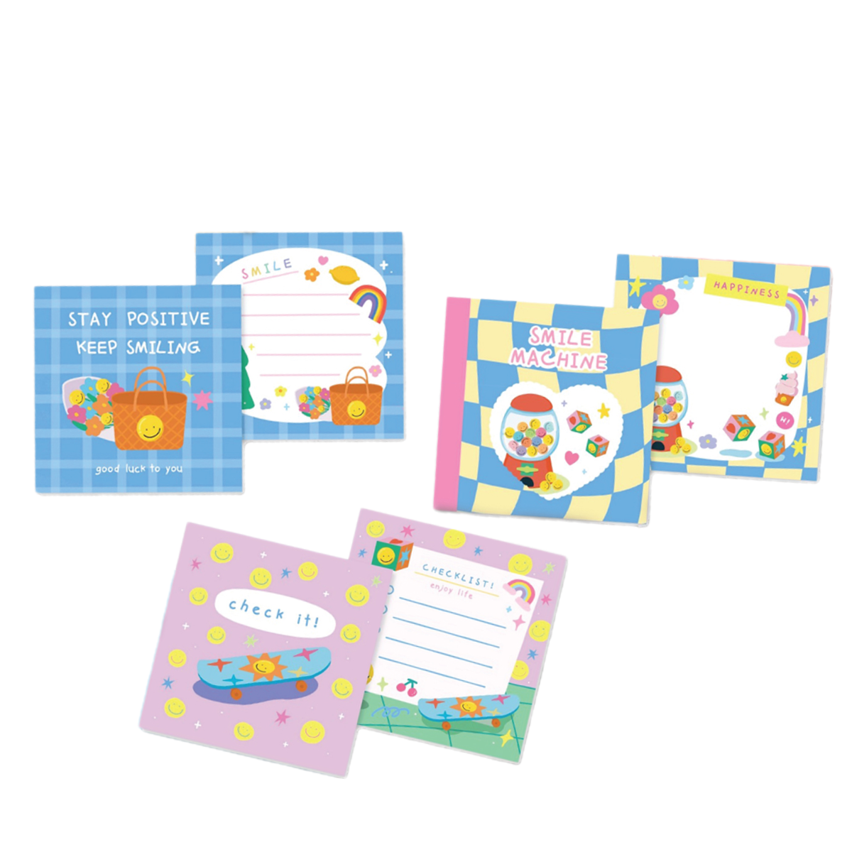กระดาษโน๊ต Papernote Everyday smile Memo note บรรจุ 30 แผ่น ขนาด 9 x 9 cm. ลายน่ารัก