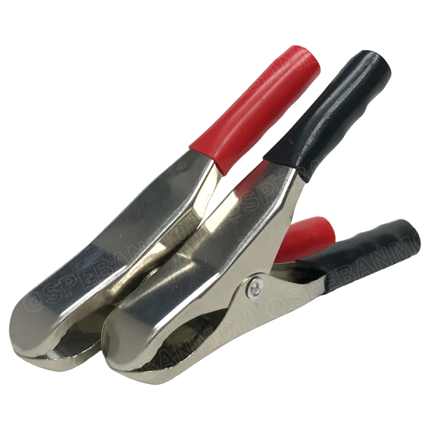 [ 5คู่ ] AL-015 ปากคีบเหล็ก ชุบสารกันสนิม ดำ-แดง ยาว 72mm อ้าได้ 19mm ปากคีบแบตเตอรี่ ดำแดง คีมคีบแบต ขนาดเล็ก 3นิ้ว Alligator Clip เข้าสายแบบบีบ ปากคีบจระเข้ ปากคีบแบตเตอรี่ ปากคีบขั้วแบต ปากคีบดำแดง คีมหนีบขั้วแบต