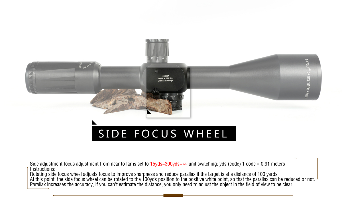 กล้องติดปืน กันน้ำ กันกระแทก T-EAGLE VIPER PRO 4-16X50FFP SCOPE เส้นเล็งขยายตามซูม