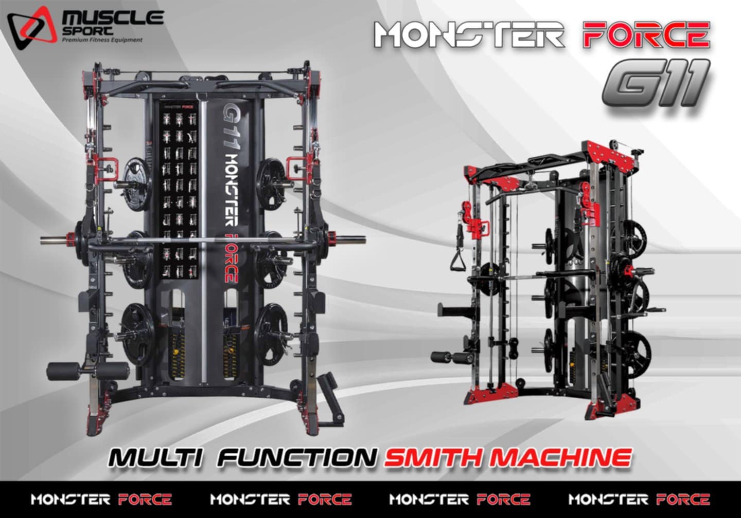 สมิทแมชชีน Smith Machine Monster Force G11+ม้านั่ง204+แผ่นน้ำหนัก 50 kg