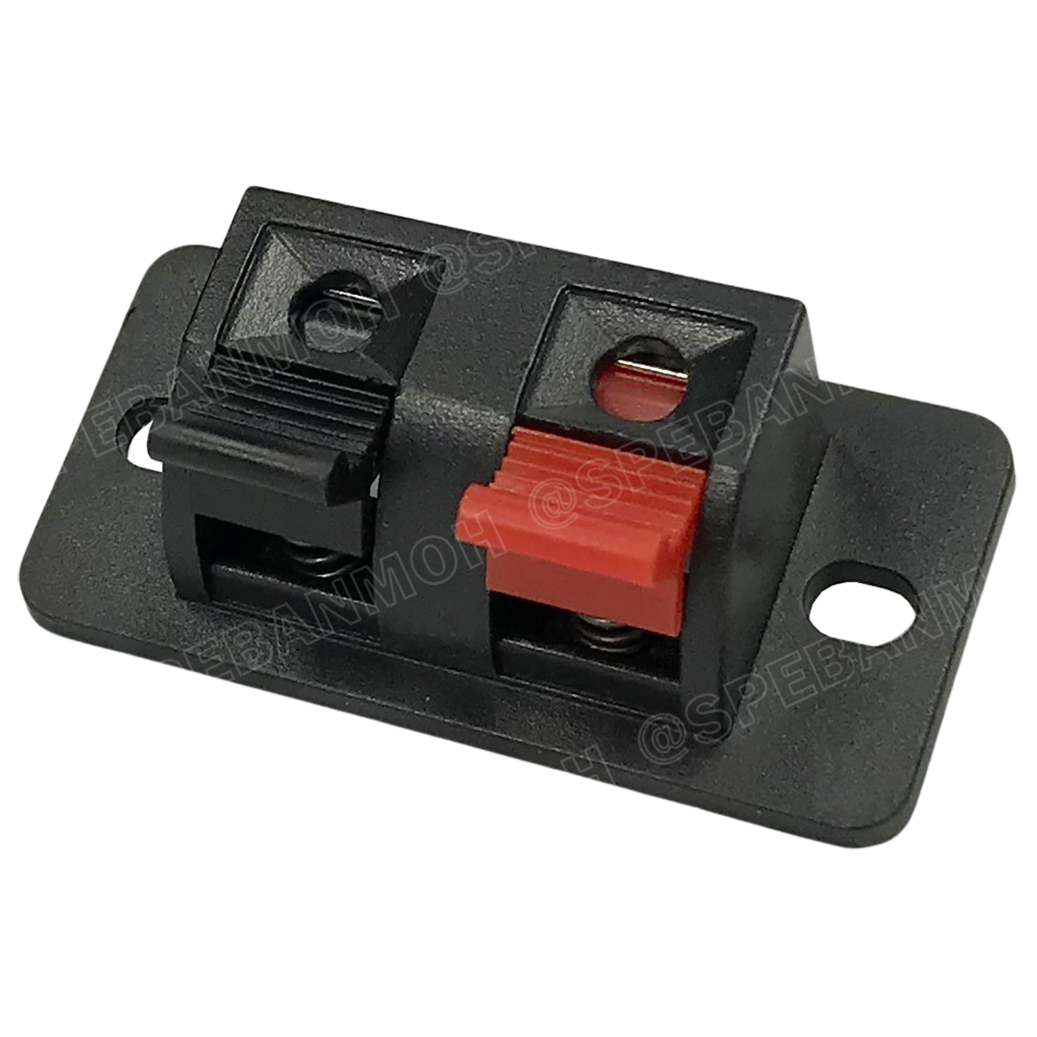 [ 10ชิ้น ] TAB-4020-2P แท็บลำโพง Speaker Terminal 2 Pole แบบกด ขั้วลำโพง 2พิน เทอร์มินอลต่อสาย ขนาด 40 x 19.5 mm 2โพล แท็บสเปคคอน แบบติดตู้ ขั้วเสียบแบบหนีบ ขั้วดำ-แดง แท็บหลังตู้ลำโพง