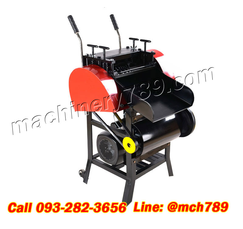 เครื่องปอกสายไฟพร้อมล้อ รุ่น45 220V/2.2 KW (รูปอกสายไฟขนาด1.5-35 มม.) เครื่องปอกทองแดง ปอกสายไฟ ที่ปอกสายไฟ ปลอกสายไฟ คีมปอกสายไฟ คีมปอกสาย Wire Stripper Automatic Cable Wire Stripping Machine