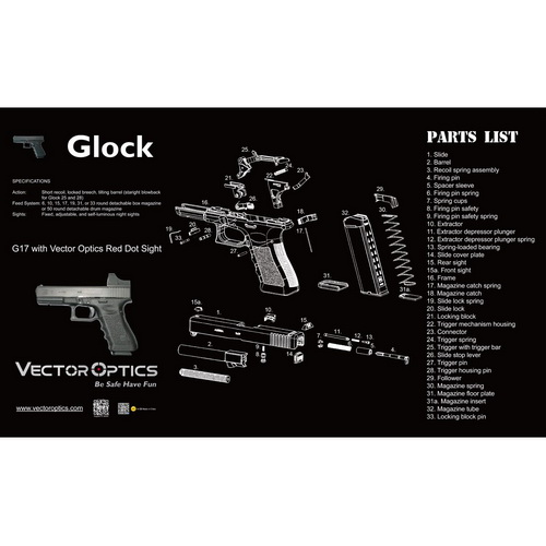 Vector Optics Glock Cleaning Bench Mat แผ่นรองทำความสะอาด