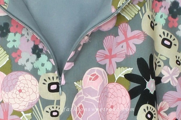 SK-319 กระโปรงแฟชั่น&ทำงาน ทรงย้วย ผ้าคอตต้อนญี่ปุ่นพิมพ์ลายกราฟฟิกวินเทจโทนชมพู