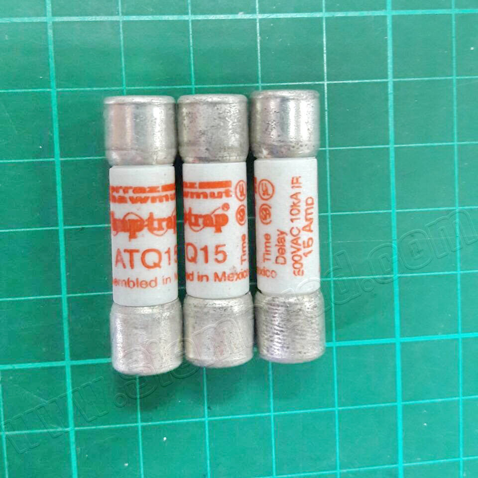 ฟิวส์ FUSE Time Delay (Ferraz Shawmut, MERSEN) ATQ fuses, (10 mm x 38 mm) dimensions, Volts: 500VAC, Amps: 1/10 to 30A