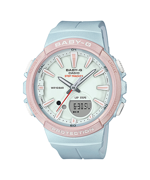 CASIO BABY-G รุ่น BGS-100SC-2ADR สีฟ้า ชมพู สินค้าของเเท้ รับประกันศูนย์ CMG
