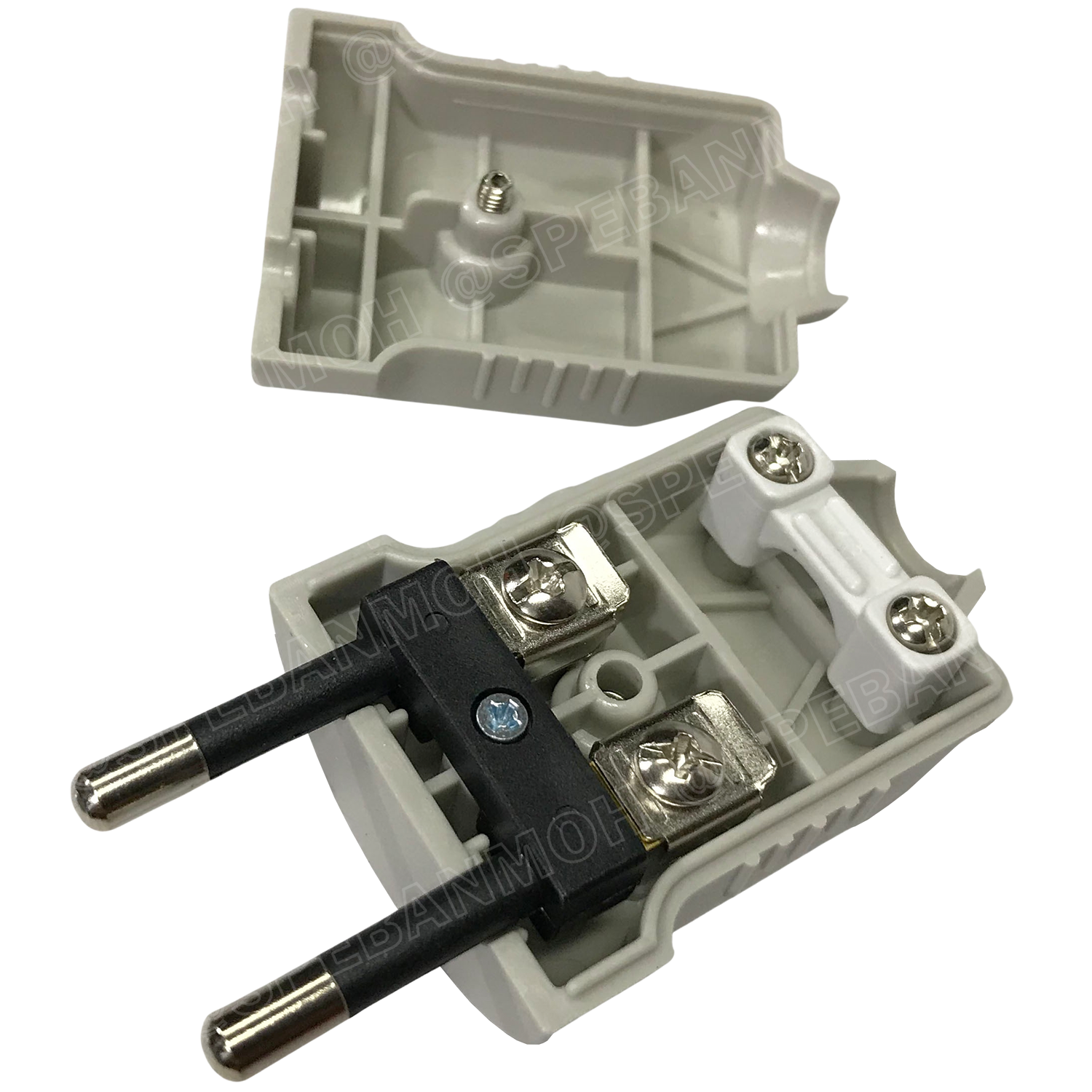 [ 1 ชิ้น ] PP1623 ปลั๊ก Vena ผู้ Male 2 ขากลม สีเทา Grey 16A 250V AC Power Plug ปลั๊กตัวผู้ 2ขากลม มอก.166-2549 ปลั๊กวีน่า ตัวผู้ต่อสาย ปลั๊กไฟมาตรฐาน มอก. ขากลม 16A 250VAC หัวปลั๊กไฟ AC Plug ปลั๊กเสียบ วีนา ปลั๊กเสียบขากลม P-Series TIS 166-2549