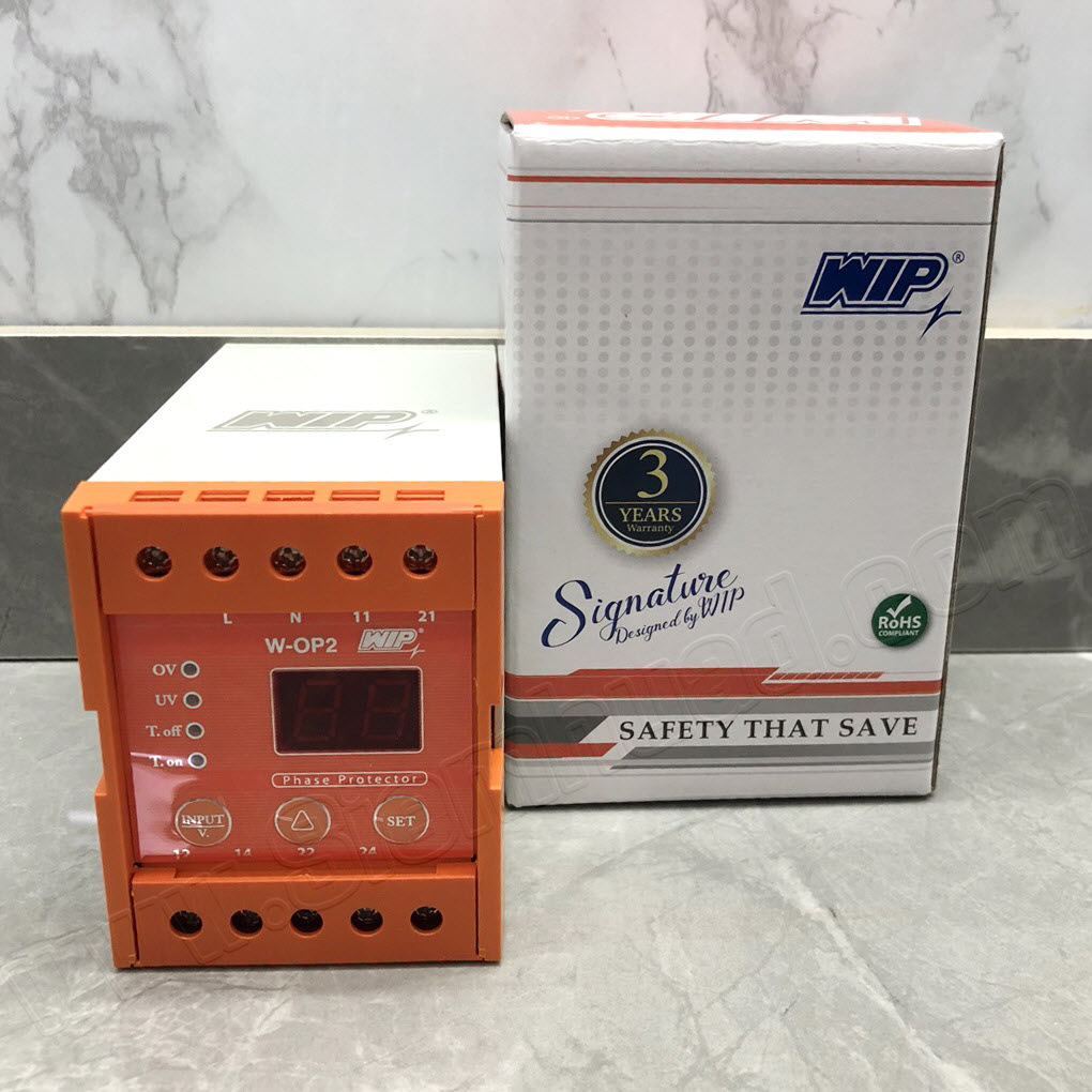 คุมเฟส (เช็คไฟเกิน เช็คไฟตก) / PHASE PROTECTOR, PHASE UNDER & OVER VOLTAGE (WIP) รุ่น W-OP4, รุ่น W-PR3, รุ่น W-PR3T, รุ่น W-OP2, รุ่น WOP2T,