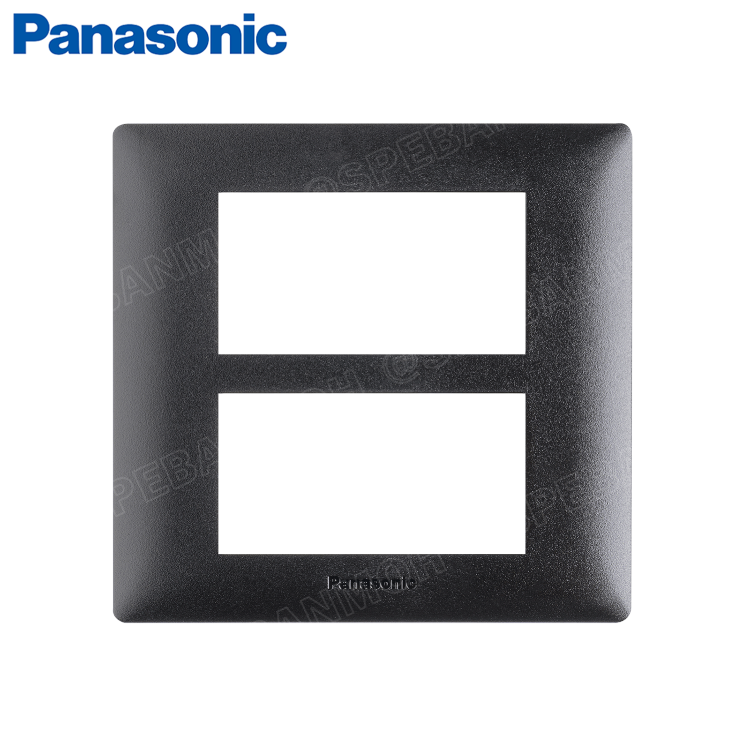 WEGN6806B INITIO PANASONIC 1-Touch Plate, 2-Gang 6-Device (Black)