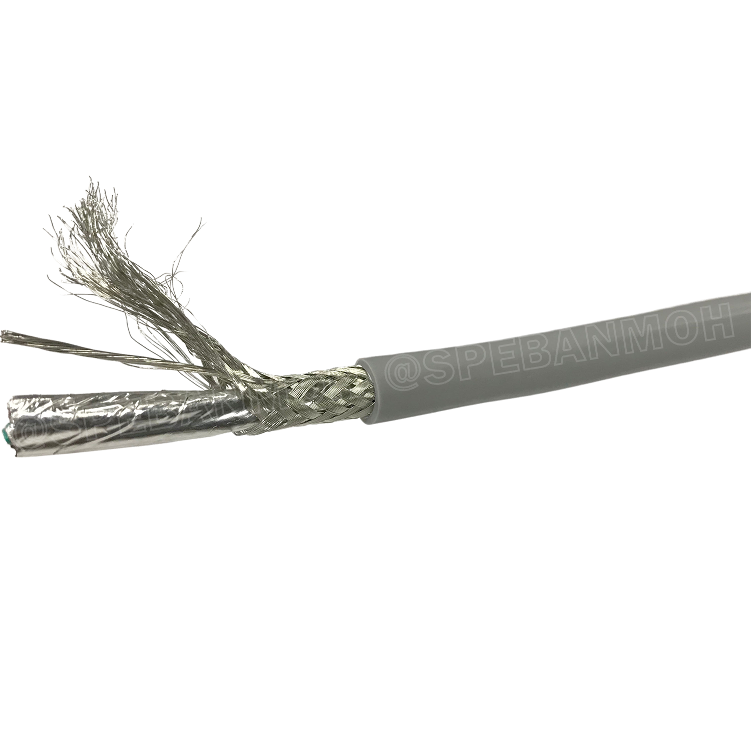 [ 100 เมตร ] TW-2464BS-18AWG-4C ชีลรอบ สีเทา Grey สายมัลติคอร์ 4 คอร์ ขนาด 18AWG 4Cx18AWG UL2464 300V 80°C AWG18 เบอร์ 18 สายชีลรอบ Braid Shielded Multicore Cable 8C Computer Cable TCU Tinned Stranded Copper AWM 2464 18AWG VW-1 80°C 300V E150612