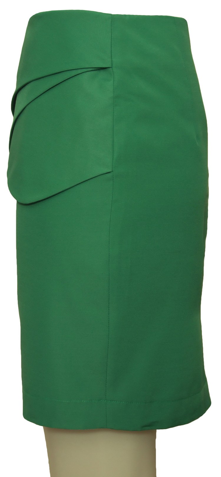 SK-081 กระโปรงทรงสอบ ผ้า japan silk สีเขียวมิ้นท์ กระโปรงเย็บพับสลับซ้อนกัน 3 ชิ้น