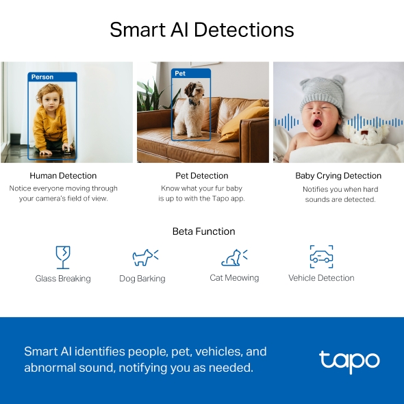 TP-Link TAPO C220 Pan/Tilt Home Security Wi-Fi Camera 4MP