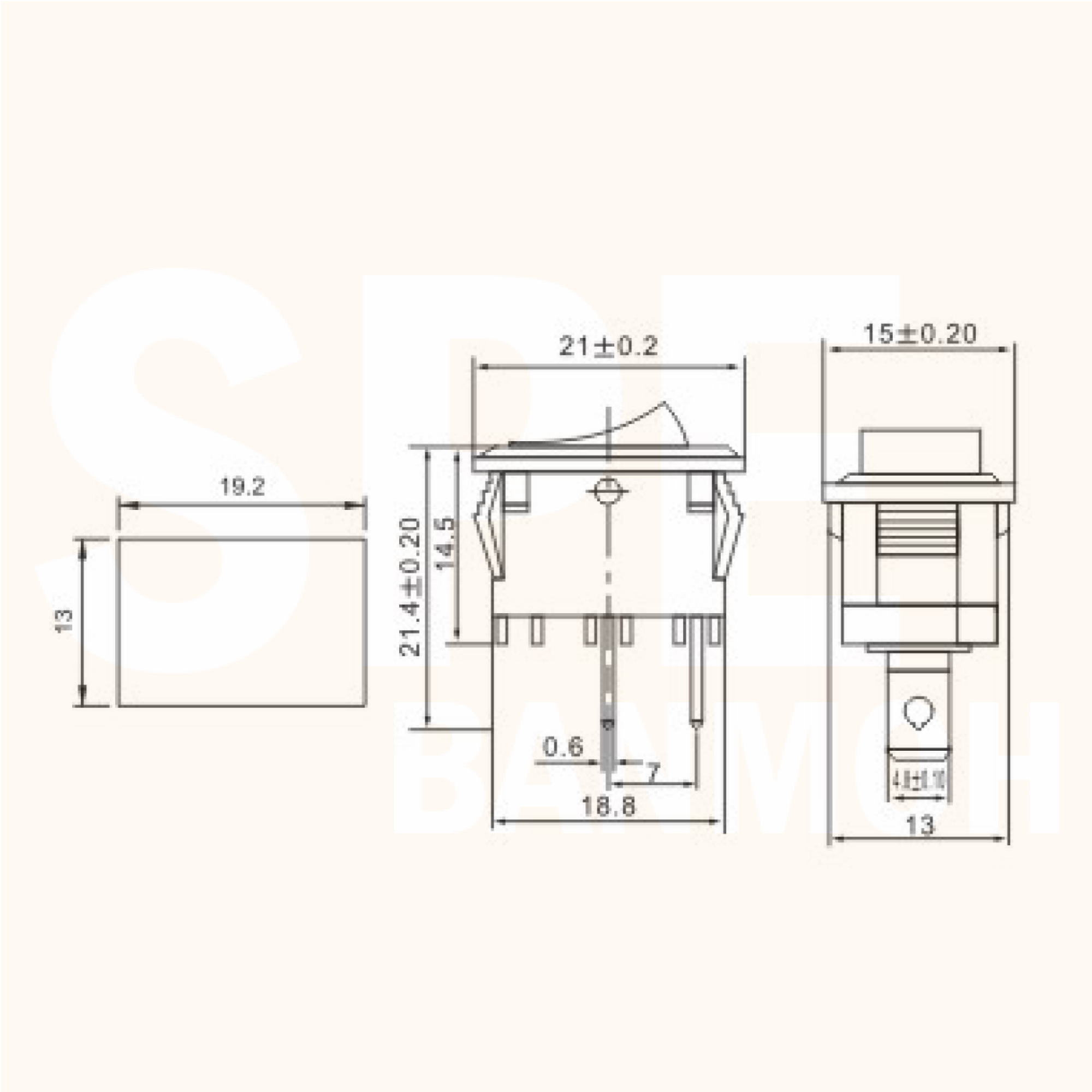 [ 10ชิ้น ] KCD1-101-1 สวิทช์กระดก เล็ก สวิทช์ KCD1 Rocker switch สวิทช์ กระดก KCD1 101 2ขา ON-OFF 6A 250V 2 ขา เปิด ปิด ON OFF สวิทกระดก สวิทช์ เหลี่ยมเล็ก สวิท กระดก เหลี่ยม KCD1-101 สวิทช์กระดก SW KCD1 on-off 2pin Roker 10A 125V 6A 250V