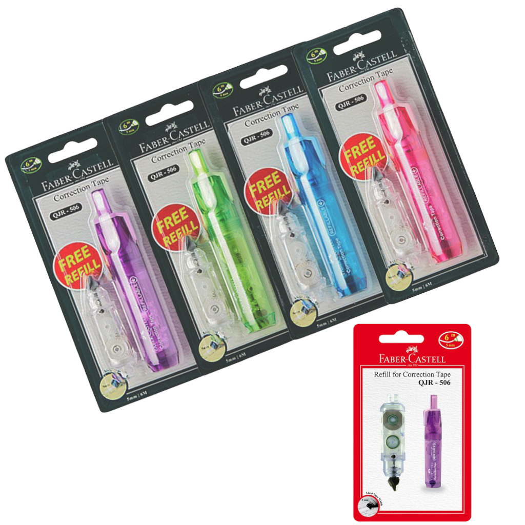 เทปลบคำผิด Faber-Castell รุ่น QJR-506 แถมฟรี!! Refill และ Refill เทปลบคำผิด