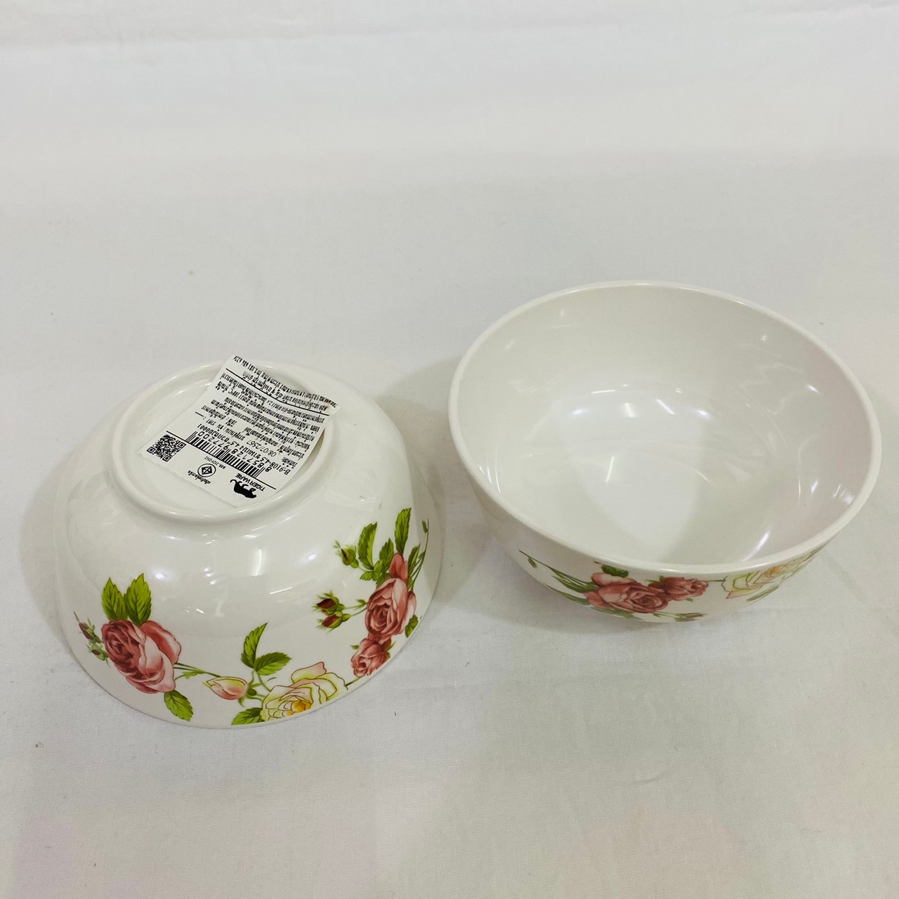 ถ้วยเมลามีน 4.5นิ้ว /สีขาวลายดอก