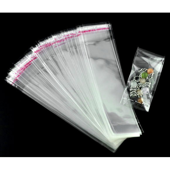 แพ็ค 200 ใบ ถุงแก้วใส่ปากกา/ช้อนกาแฟ/ขวดน้ำหอม ถุงพลาสติกใส OPP(ถุงแก้ว) ฝากาว กว้าง 3.5 ซม. ความยาวมี 3 ขนาด 14,16,20