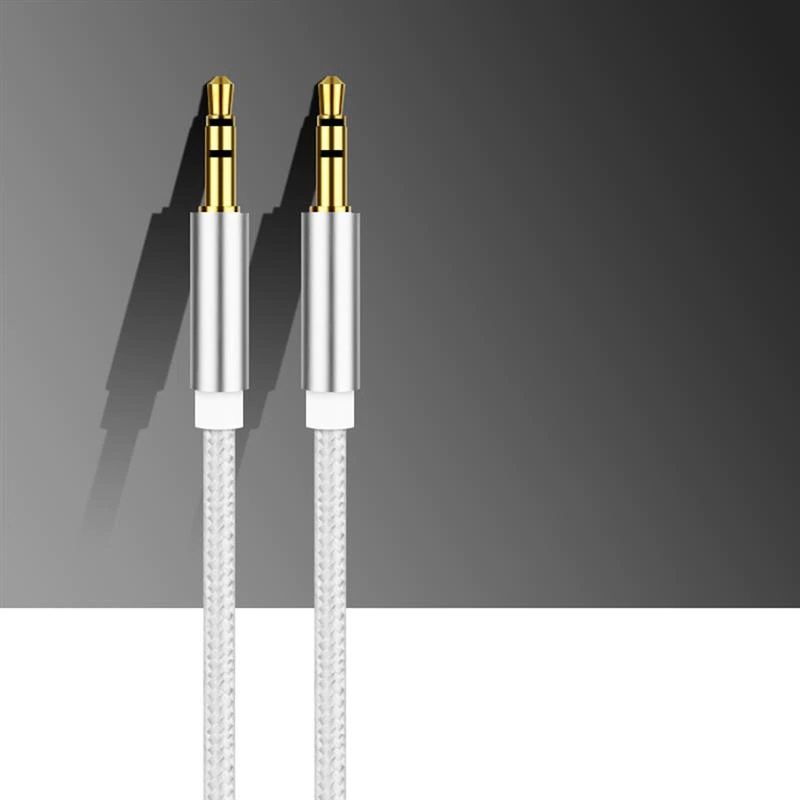 สาย Aux แบบเชือกถัก 3.5 mm เสียงสเตอริโอ ยาว 1 เมตร คุณภาพสูง เหนียวทน