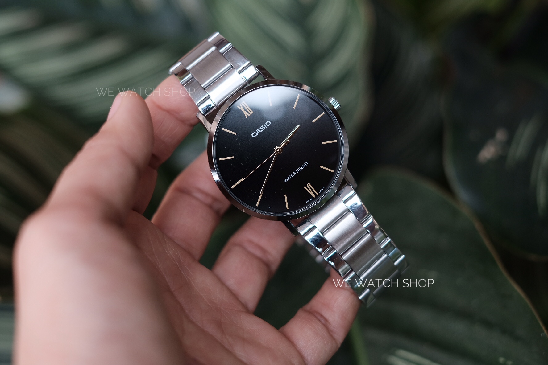 CASIO Standard รุ่น MTP-VT01D-2BUDF & LTP-VT01D-1BUDF สีเงิน หน้าปัดดำ สายสแตนเลส สินค้าใหม่ ของแท้ รับประกันศูนย์ CMG