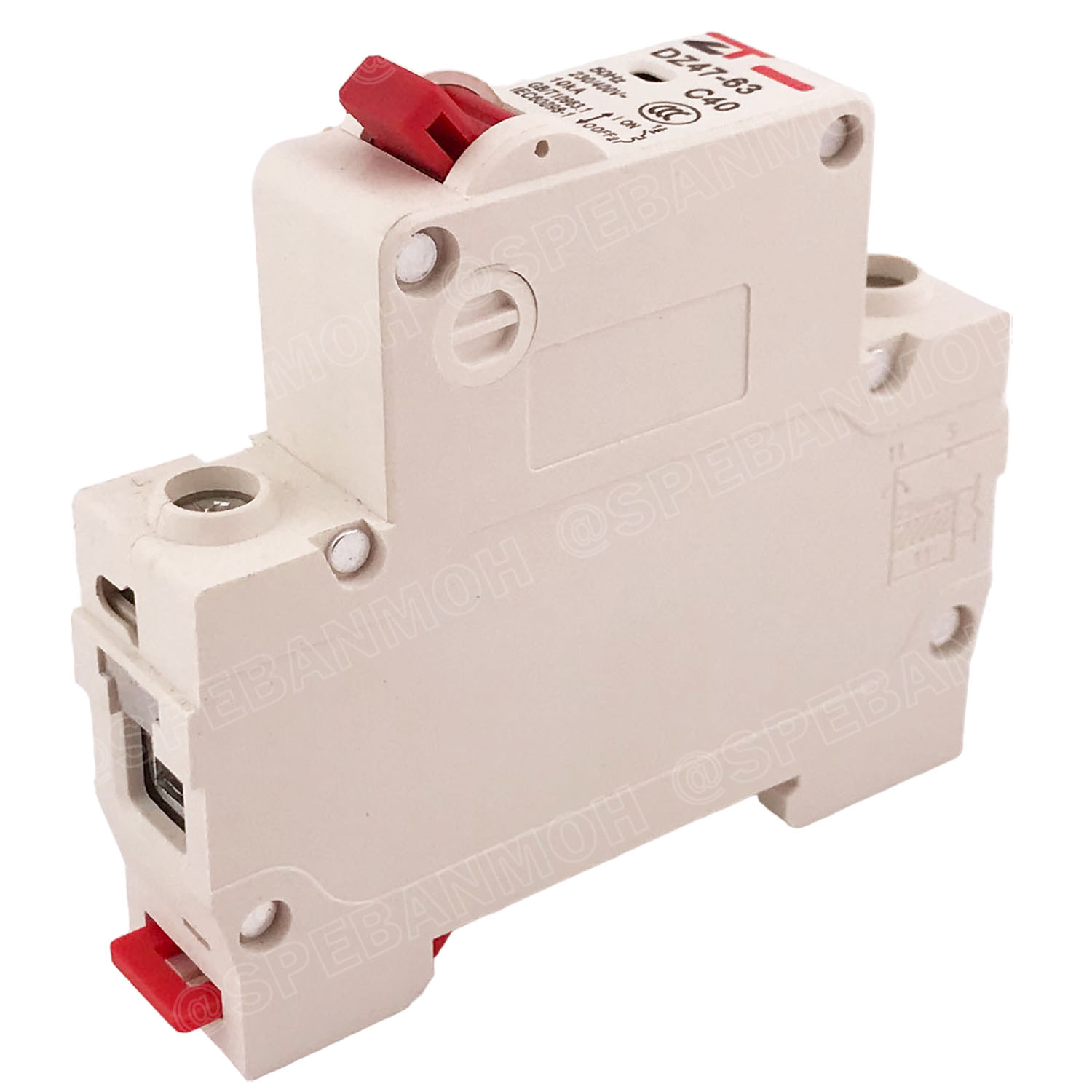 DZ47-63-1P 40A เบรกเกอร์ ลูกย่อย ยึดรางปีกนก 1P 40A AC Circuit Breaker เบรกเกอร์ตัดไฟเกิน 1โพล 40แอมป์ คัดเอาท์ ป้องกันกระแสเกิน Overload ป้องกันการลัดวงจร Short circuit เบรกเกอร์ตัดไฟ เบรกเกอร์ลูกย่อย Ac Circuit Breaker ไฟบ้าน 230V/400V AC มินิเซอกิตเบรก