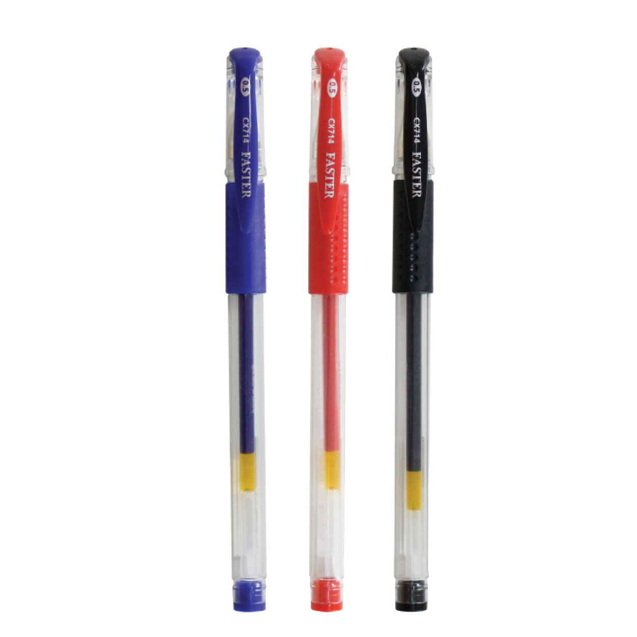 ปากกาเจล Faster รุ่น CX714 หัวปากกา 0.5 มม. สีตามด้าม