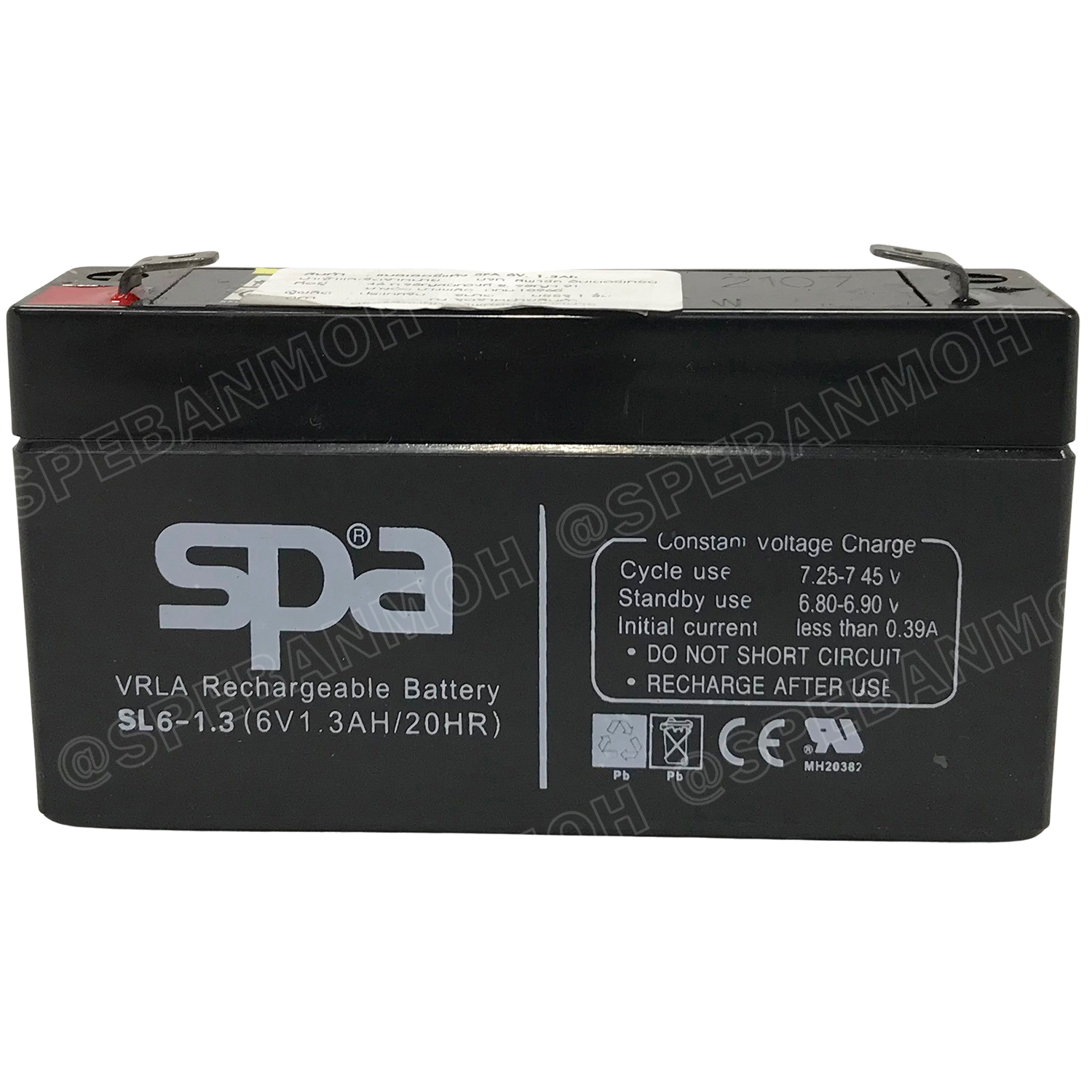 SL6-1.3 Spa Battery 6V 1.3A VRLA Rechargeable Battery Spa Battery แบตเตอรี่แห้ง สำรองไฟ Spa แบตเตอรี่สปา แบตเตอรี่ Spa แบตแห้ง Spa แบต UPS ไฟฉุกเฉิน ระบบเตือนภัย แบตเครื่องสำรองไฟ แบตไฟฉุกเฉิน แบตUPS แบตเตอรี่แห้ง Lion Valve Regulated Lead Acid Battery แบ