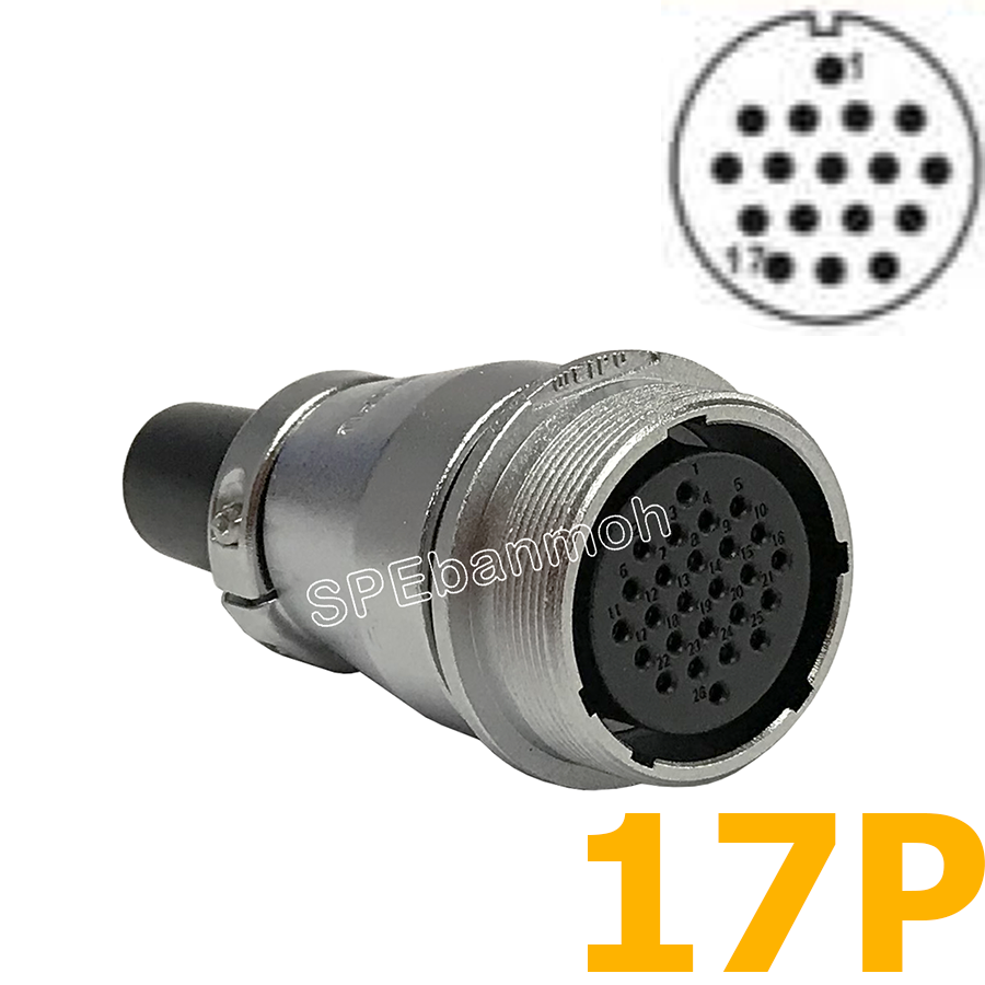 WS28-ZQF-17 ปลั๊กเหล็ก Metal Connector Aviation Plug Weipu Connector WS28 ปลั๊กเหล็ก 28มิล 28mm Metal Connector ปลั๊กเหล็ก Male Female Connectors Socket Aviation Plug คอนเนคเตอร์เหล็ก คอนเนคเตอร์ตัวผู้ตัวเมีย ขั้วไฟฟ้าเเบบเหล็ก
